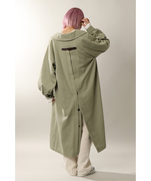 notch.（ノッチ）の「バックルポイントスリットコート（その他アウター・オフホワイト/グレー/グリーン/ベージュ/ピンク・Ｍ（９ゴウ）/トールＭ）」の4枚目の写真