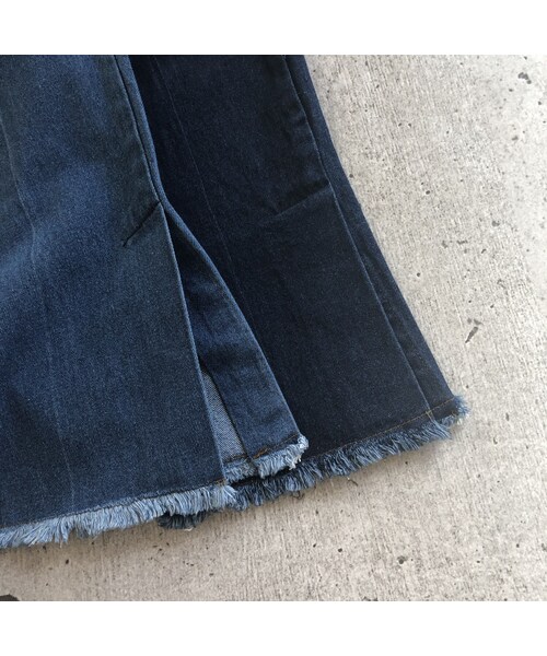 copine(コピン)の「再々入荷!裾スリット入り!オーガニックソフトフレアデニムパンツ(2color)【クリックポスト対象商品】(デニムパンツ・レディース・その他)」の15枚目の写真