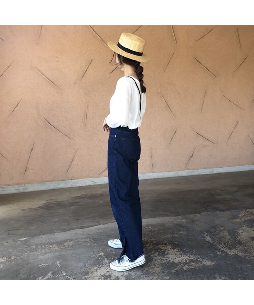 copine(コピン)の「再々入荷!裾スリット入り!オーガニックソフトフレアデニムパンツ(2color)【クリックポスト対象商品】(デニムパンツ・レディース・その他)」の8枚目の写真