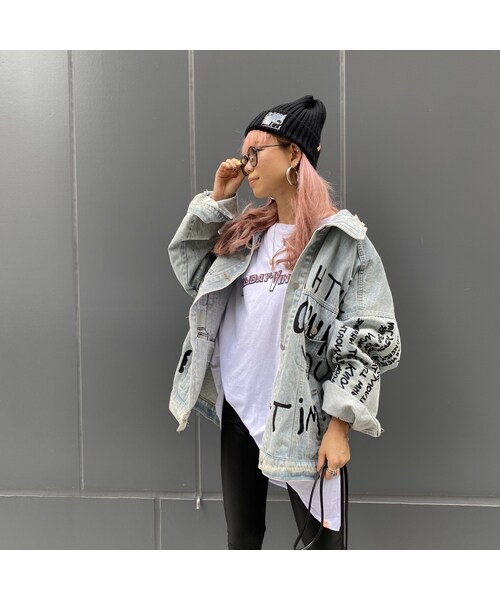 no brand（ノーブランド）の「刺繍BIGデニジャケ｢LOVE｣ #6001（デニムジャケット・レディース・その他）」の5枚目の写真