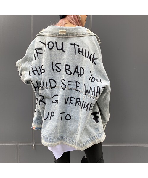 no brand（ノーブランド）の「刺繍BIGデニジャケ｢LOVE｣ #6001（デニムジャケット・レディース・その他）」の2枚目の写真