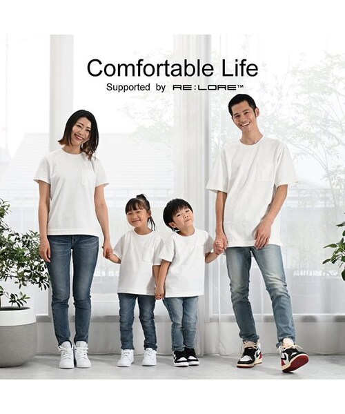 RE:LORE（リロア）の「Women Slim-fit Tapered Hyper Stretch Denim Jeans Mid Blue　19F-225（デニムパンツ・レディース・その他）」の6枚目の写真