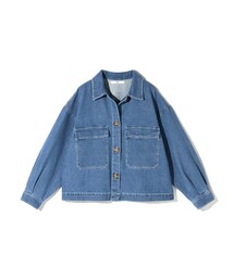 GRL | デニムポケットワイドシャツジャケット (デニムジャケット)