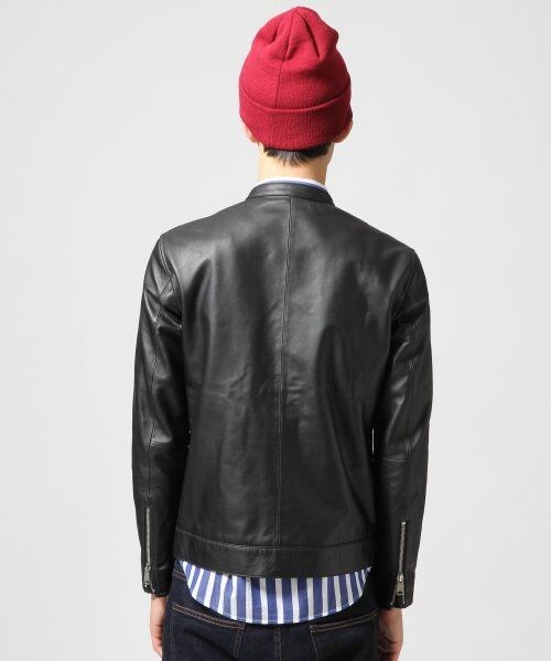 RAGEBLUE（レイジブルー）の「【先行予約】ラムレザーライダースジャケット（ジャケット/アウター・メンズ・ブラック・Ｍ/Ｌ）」の3枚目の写真