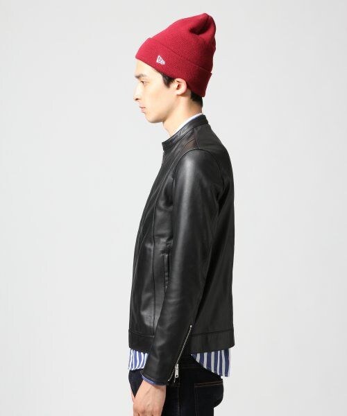 RAGEBLUE（レイジブルー）の「【先行予約】ラムレザーライダースジャケット（ジャケット/アウター・メンズ・ブラック・Ｍ/Ｌ）」の2枚目の写真