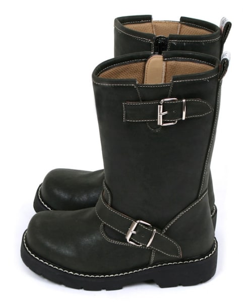 BOO SHOES（ブー シューズ）の「エンジニアブーツ（ロング）（シューズ・キッズ・ブラック/ブラウン/レッド・15cm/16cm/17cm/18cm/19cm/20cm/21cm）」の2枚目の写真