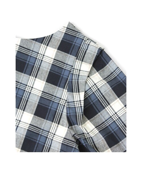 KBF（ケイビーエフ）の「2wayチェックプルオーバー（トップス・レディース・BEIGE/NAVY/RED・one）」の11枚目の写真