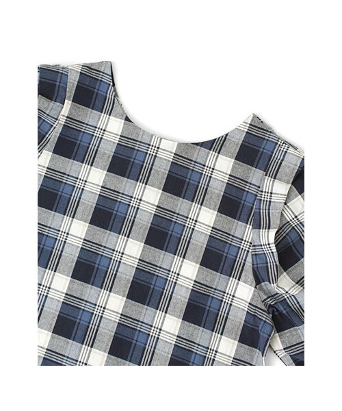 KBF（ケイビーエフ）の「2wayチェックプルオーバー（トップス・レディース・BEIGE/NAVY/RED・one）」の9枚目の写真