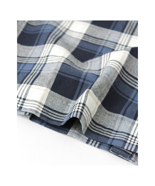 KBF（ケイビーエフ）の「2wayチェックプルオーバー（トップス・レディース・BEIGE/NAVY/RED・one）」の12枚目の写真