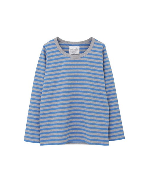 URBAN RESEARCH DOORS（アーバンリサーチドアーズ）の「FORK&amp;SPOON　クルーネック Border ロングスリーブ Tシャツ（トップス・レディース・WHT×BLK/WHT×T.GRY/WHT×BLUE2/T.GR×T.BL/WHT×YEL・one）」の2枚目の写真