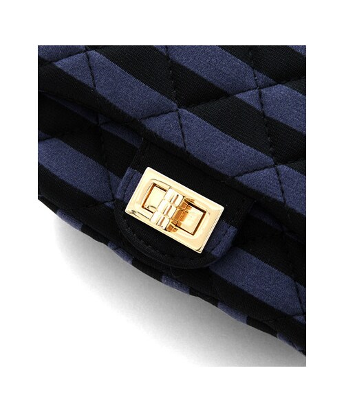 URBAN RESEARCH DOORS(アーバンリサーチドアーズ)の「ボーダーキルティングショルダーバック(バッグ・レディース・GREY/IVORY/PURPLE・one)」の7枚目の写真