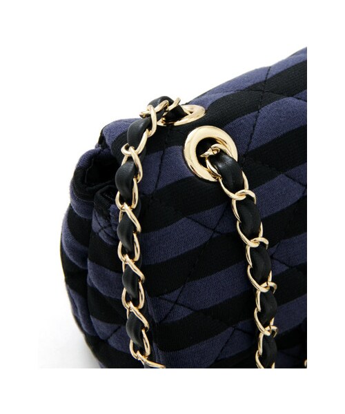 URBAN RESEARCH DOORS(アーバンリサーチドアーズ)の「ボーダーキルティングショルダーバック(バッグ・レディース・GREY/IVORY/PURPLE・one)」の8枚目の写真