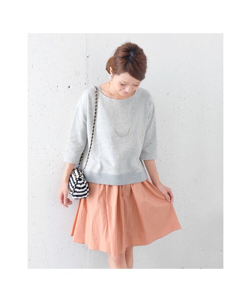 URBAN RESEARCH DOORS(アーバンリサーチドアーズ)の「ボーダーキルティングショルダーバック(バッグ・レディース・GREY/IVORY/PURPLE・one)」の15枚目の写真