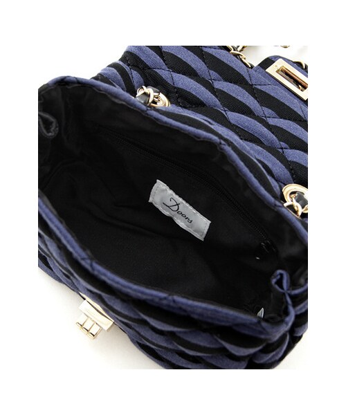 URBAN RESEARCH DOORS(アーバンリサーチドアーズ)の「ボーダーキルティングショルダーバック(バッグ・レディース・GREY/IVORY/PURPLE・one)」の12枚目の写真