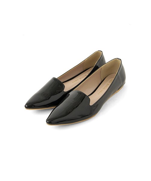 RODE SKO(ロデスコ)の「ポインテッドプレーンフラットシューズ(シューズ・レディース・BLACK/NAVY/WINE・35/36/37/38/39)」の2枚目の写真