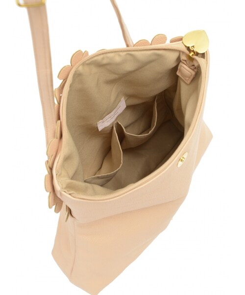 Honey Salon（ハニーサロン）の「メニーフラワークラッチ（バッグ・レディース・ライトベージュ/ピンク/ネイビー・Free）」の6枚目の写真