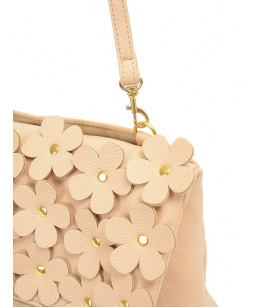 Honey Salon（ハニーサロン）の「メニーフラワークラッチ（バッグ・レディース・ライトベージュ/ピンク/ネイビー・Free）」の4枚目の写真