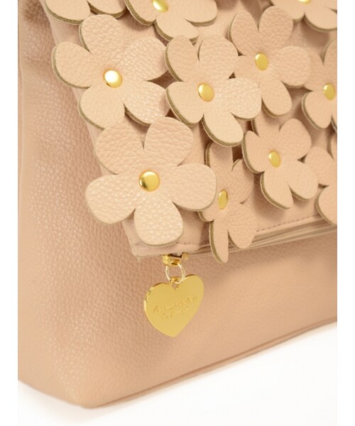 Honey Salon（ハニーサロン）の「メニーフラワークラッチ（バッグ・レディース・ライトベージュ/ピンク/ネイビー・Free）」の5枚目の写真