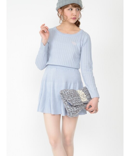 Honey Salon（ハニーサロン）の「パールリボン（バッグ・レディース・ラベンダー/ブルーグレー・Free）」の8枚目の写真