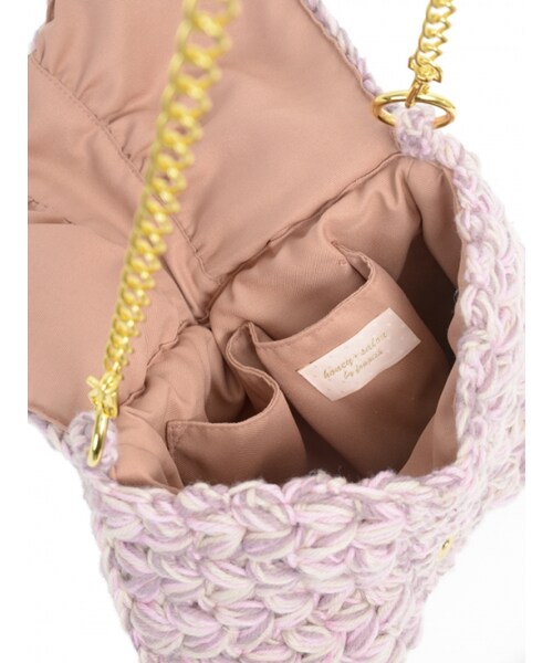 Honey Salon（ハニーサロン）の「パールリボン（バッグ・レディース・ラベンダー/ブルーグレー・Free）」の4枚目の写真