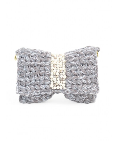 Honey Salon（ハニーサロン）の「パールリボン（バッグ・レディース・ラベンダー/ブルーグレー・Free）」の2枚目の写真