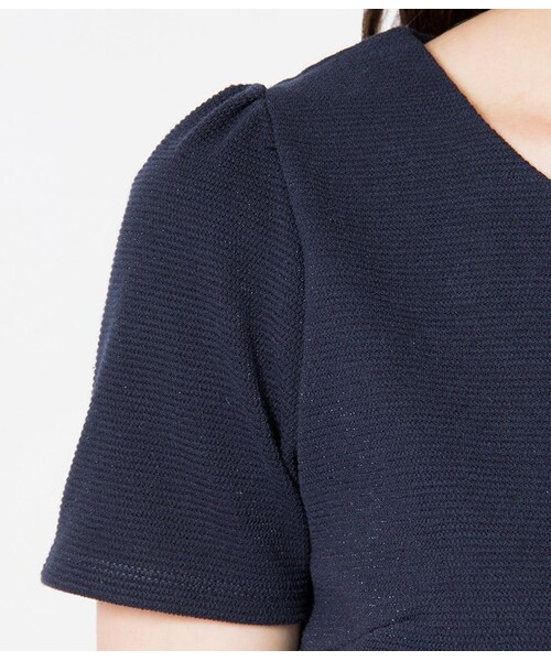 ROPE' PICNIC(ロペピクニック)の「【WEB限定サイズ40】ラメリップルボーダープルオーバー(トップス・レディース・キナリ/ネイビー/ピンク・38/40)」の8枚目の写真