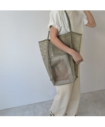 Lavish Gate | nh-bag2-02492　ビッグ シアーバッグ　ブラック　ライトカーキ(ショルダーバッグ)