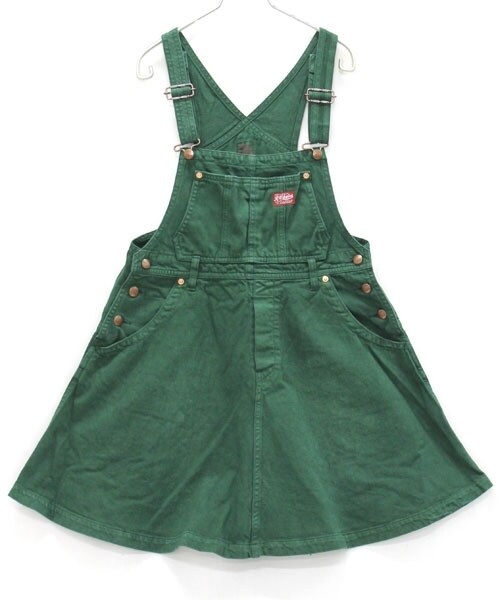 RNA（アールエヌエー）の「カラーワークフレアージャンスカ（オールインワン・サロペット・レディース・ベージュ/ネイビー/ダークグリーン・M）」の7枚目の写真