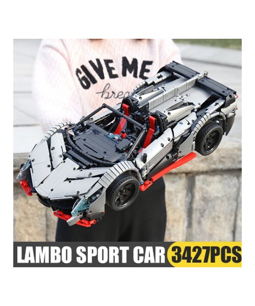 No Brand ノーブランド の レゴテクニック ランボルギーニ スポーツカー レゴ互換 ヴェネーノ ロードスター シルバーグレー 車 知育玩具 乗り物 Lego風 プレゼントにも その他 Wear