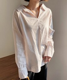 DHOLIC | バックリボンストライプブラウス(シャツ/ブラウス)