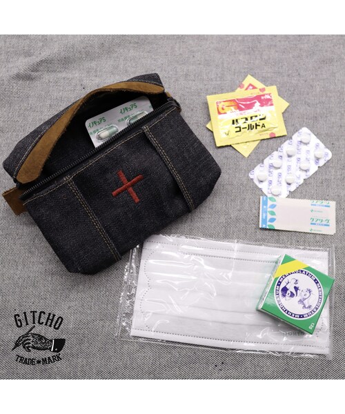 Handmade(ハンドメイド)の「Original Pouch-retro classic BN/RD(ポーチ・メンズ・その他)」の8枚目の写真