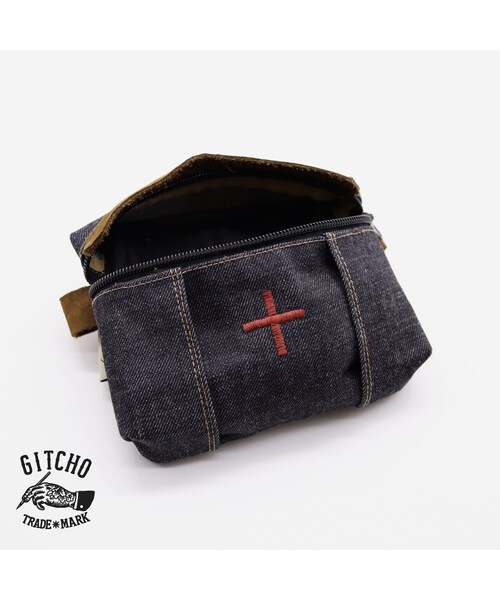 Handmade(ハンドメイド)の「Original Pouch-retro classic BN/RD(ポーチ・メンズ・その他)」の4枚目の写真