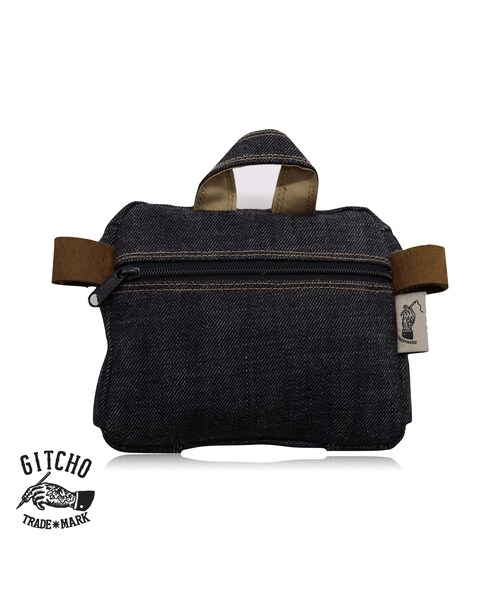 Handmade(ハンドメイド)の「Original Pouch-retro classic BN/RD(ポーチ・メンズ・その他)」の2枚目の写真