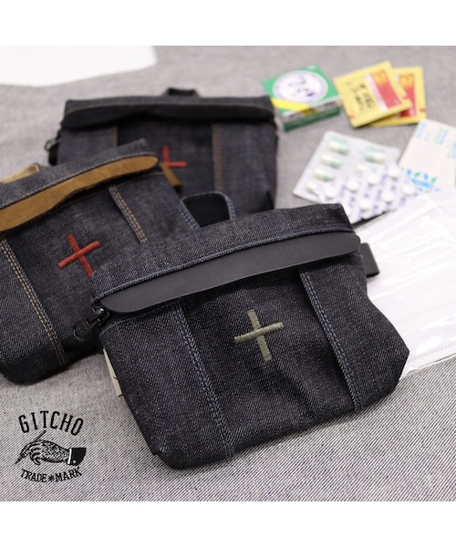 Handmade(ハンドメイド)の「Original Pouch-retro classic BN/RD(ポーチ・メンズ・その他)」の9枚目の写真