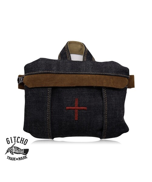 Handmade(ハンドメイド)の「Original Pouch-retro classic BN/RD(ポーチ・メンズ・その他)」の1枚目の写真