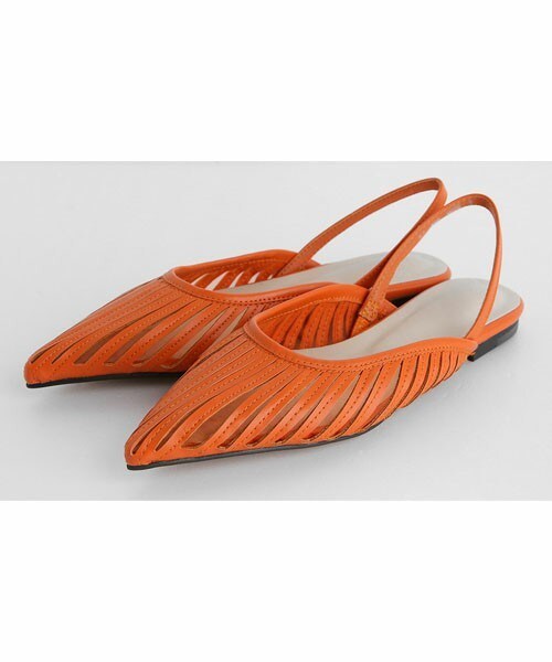 DHOLIC（ディーホリック）の「スリットスリングバックシューズ（その他シューズ・レディース・ホワイト/ベージュ/ブラック/オレンジ・230/235/240/245/250）」の4枚目の写真