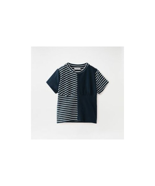 LOVELESS(ラブレス)の「【LOVELESS×YOHEI OHNO】スプリット ボーダー Tシャツ(Tシャツ/カットソー・レディース・ホワイト/ブルー・36)」の2枚目の写真