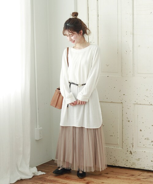 Crisp（クリスプ）の「リバーシブルチュールスカート[c2R2610]（スカート・レディース・ブラウン/ピンク・FREE）」の3枚目の写真