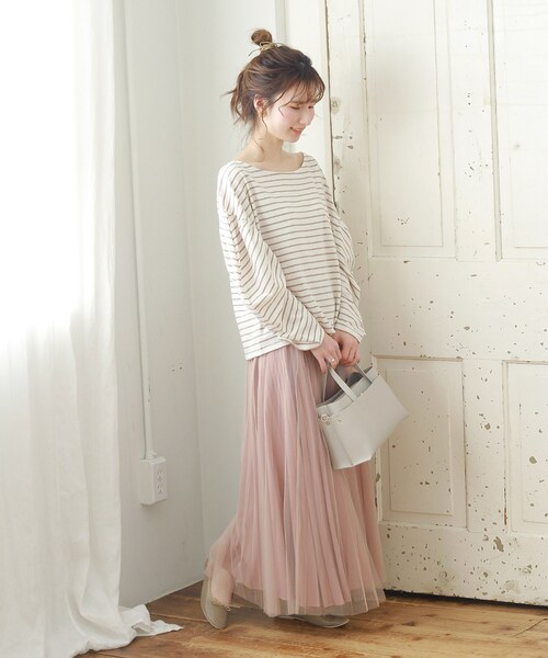 Crisp（クリスプ）の「リバーシブルチュールスカート[c2R2610]（スカート・レディース・ブラウン/ピンク・FREE）」の4枚目の写真