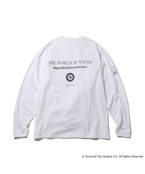 SCARFACE 長袖カットソー ホワイト Scarface Long Sleeve Tee - White | Fashion Nova