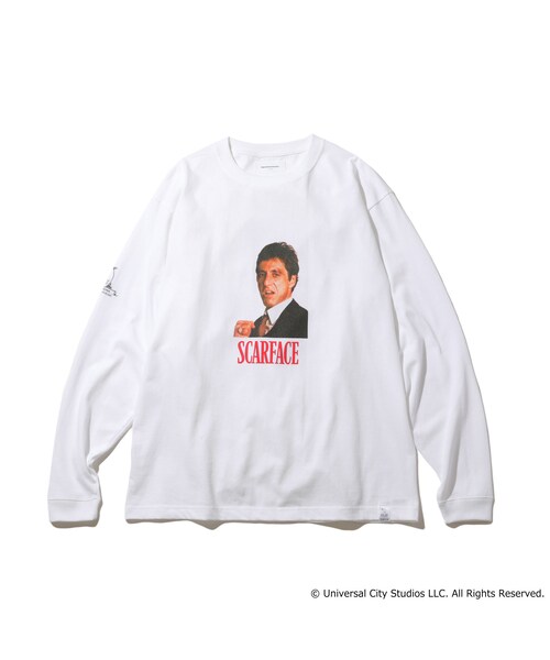 SCARFACE 長袖カットソー ホワイト SCARFACE 長袖カットソー ホワイト