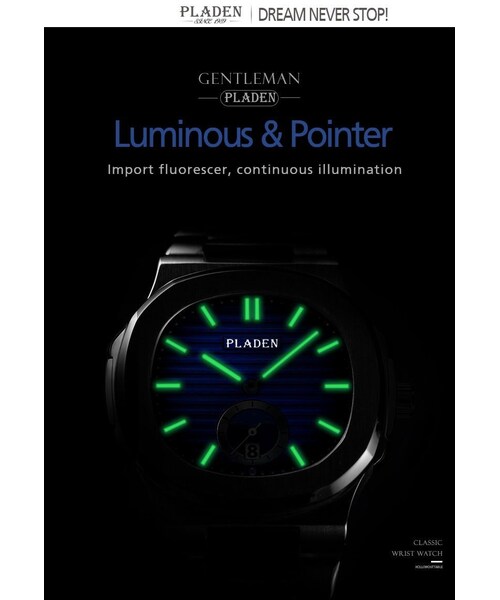 no brand（ノーブランド）の「PLADEN メンズ クォーツ腕時計 ノーチラスオマージュモデル シルバーシリーズ（アナログ腕時計・メンズ・その他）」の14枚目の写真