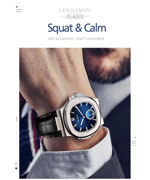 no brand（ノーブランド）の「PLADEN メンズ クォーツ腕時計 ノーチラスオマージュモデル シルバーシリーズ（アナログ腕時計・メンズ・その他）」の9枚目の写真