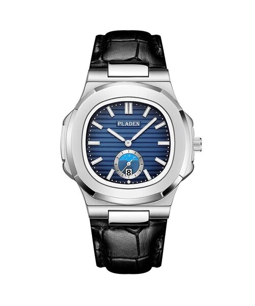 no brand（ノーブランド）の「PLADEN メンズ クォーツ腕時計 ノーチラスオマージュモデル シルバーシリーズ（アナログ腕時計・メンズ・その他）」の4枚目の写真