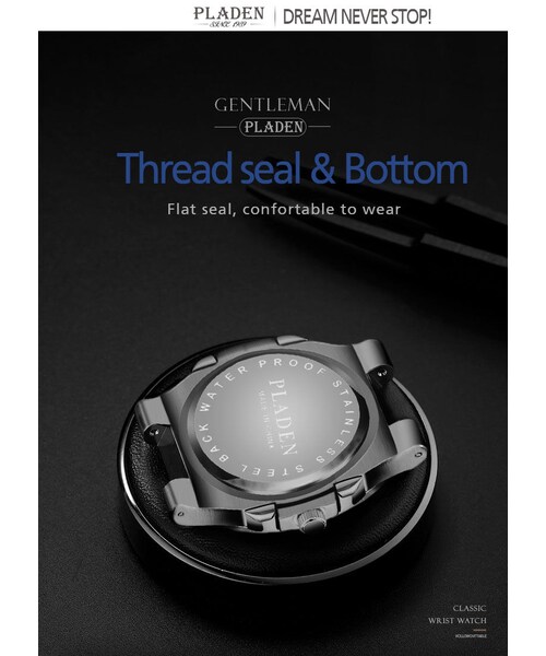 no brand（ノーブランド）の「PLADEN メンズ クォーツ腕時計 ノーチラスオマージュモデル シルバーシリーズ（アナログ腕時計・メンズ・その他）」の12枚目の写真