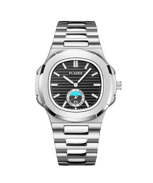 no brand（ノーブランド）の「PLADEN メンズ クォーツ腕時計 ノーチラスオマージュモデル シルバーシリーズ（アナログ腕時計・メンズ・その他）」の2枚目の写真