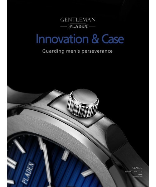 no brand（ノーブランド）の「PLADEN メンズ クォーツ腕時計 ノーチラスオマージュモデル シルバーシリーズ（アナログ腕時計・メンズ・その他）」の13枚目の写真