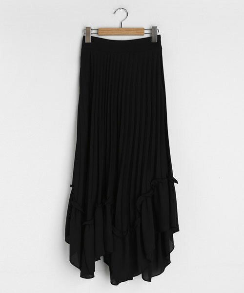 DHOLIC(ディーホリック)の「プリーツフリルスカート(スカート・レディース・パープル/ホワイト/ブラック・FREE)」の3枚目の写真