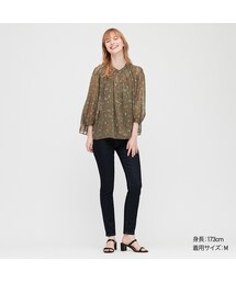 UNIQLO コトニエ　シフォンテクスチャードブラウス　L タグ付き 20200318020029746_215.jpg