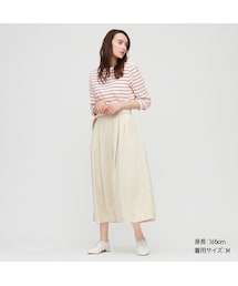 UNIQLO | ベルテッドリネンレーヨンロングスカート （丈標準84.5~88.5cm)(スカート)